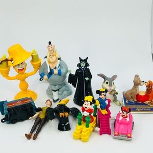 Vintage Disney Kids Meal Toys Lot 1980s-1990s Fast Food Figures